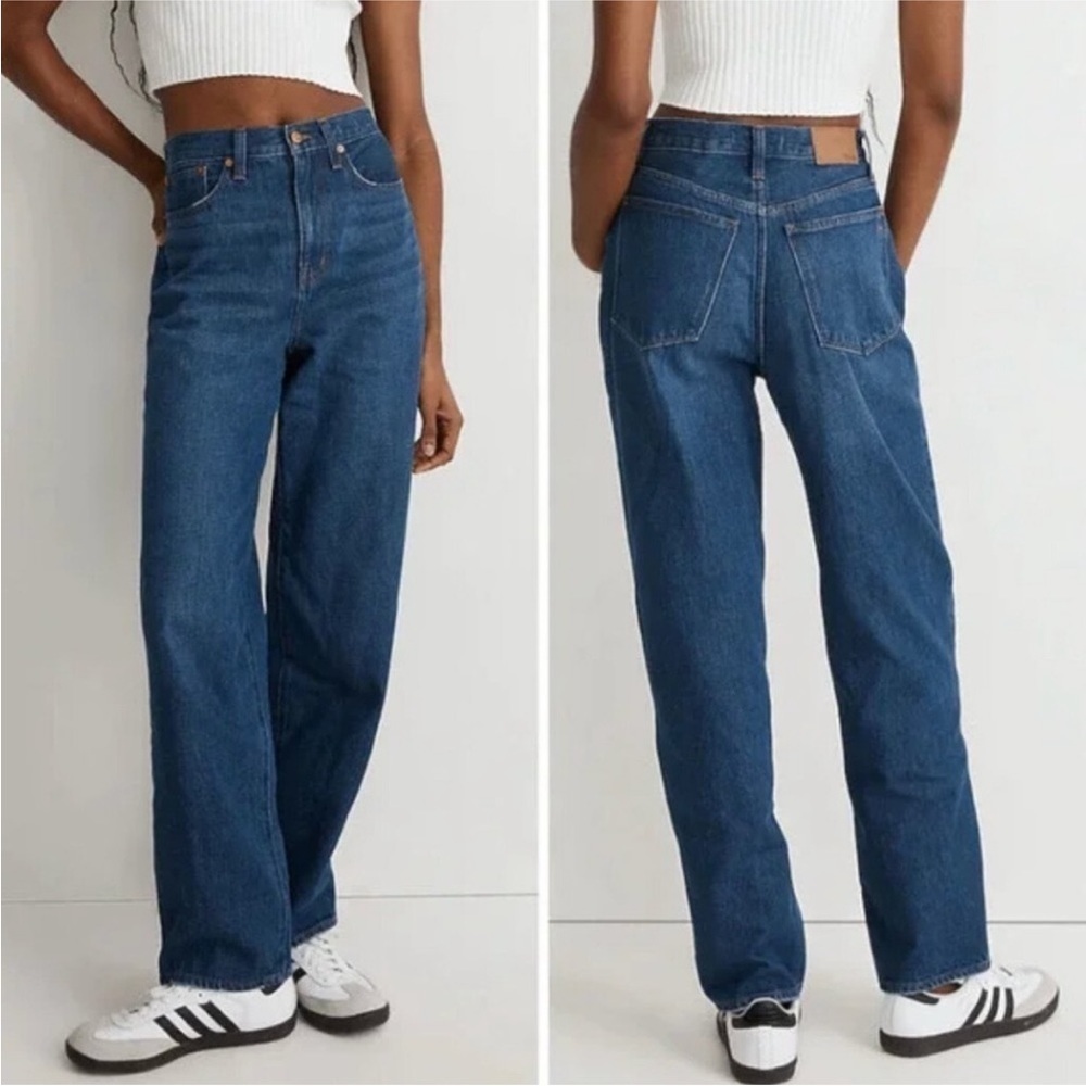Madewell Baggy Straight Jeans in Dark Worn Indigo Wash, sz. 23
